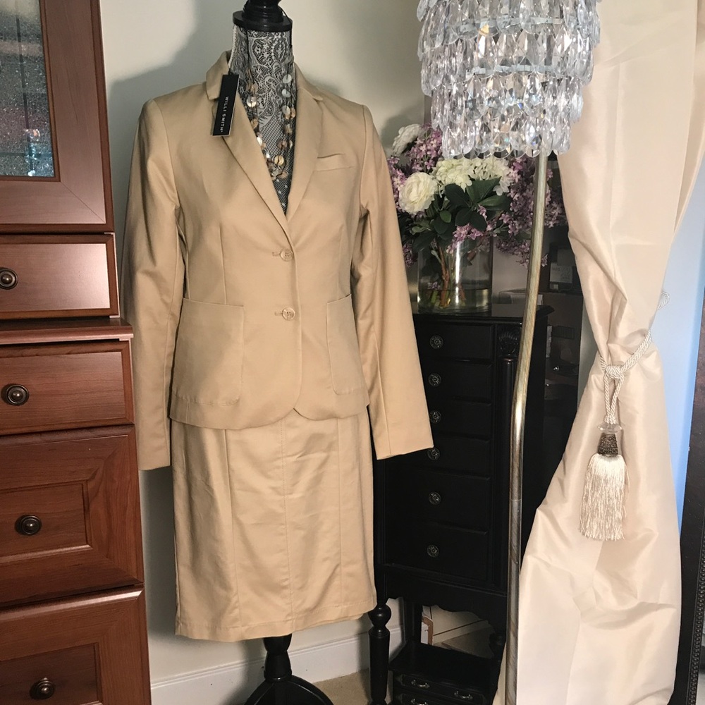 Willi Smith stretch pencil skirt suit NWTO